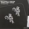 High Shine 3D Butterfly Zirconia Bow Nail Decorations