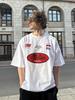 Übergroßes Baumwoll-T-Shirt mit Grafik
