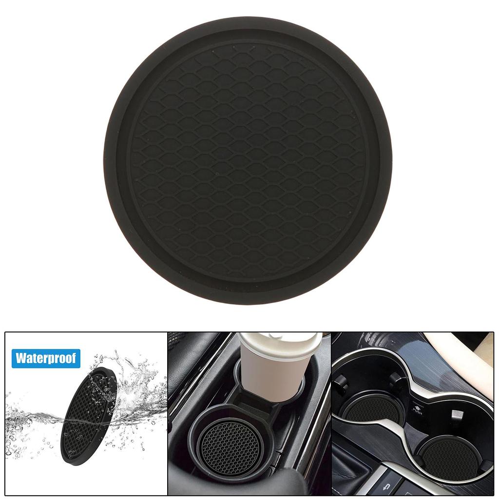 Car Cup Holder Coaster Drink Mat Decoration for Kitchen Bedroom Trucks Black