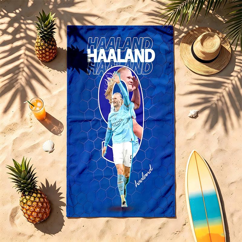 Erling Haaland (1) Thema Strandtuch Sandabweisend Weich Und Bequem Geeignet Für Den Pool Camping Yoga Und Tauchen Ein Reise-Essential