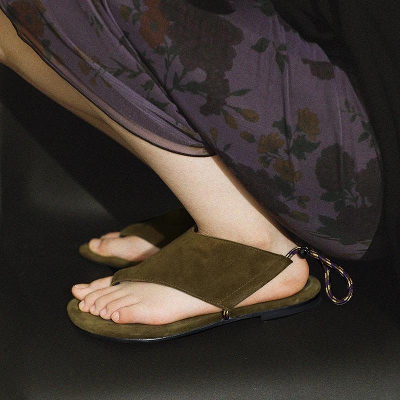 Moda Moda sandali clip-on da dito con dita scoperte estivi nuovi versatili scarpe basse da donna sandali casual comodi