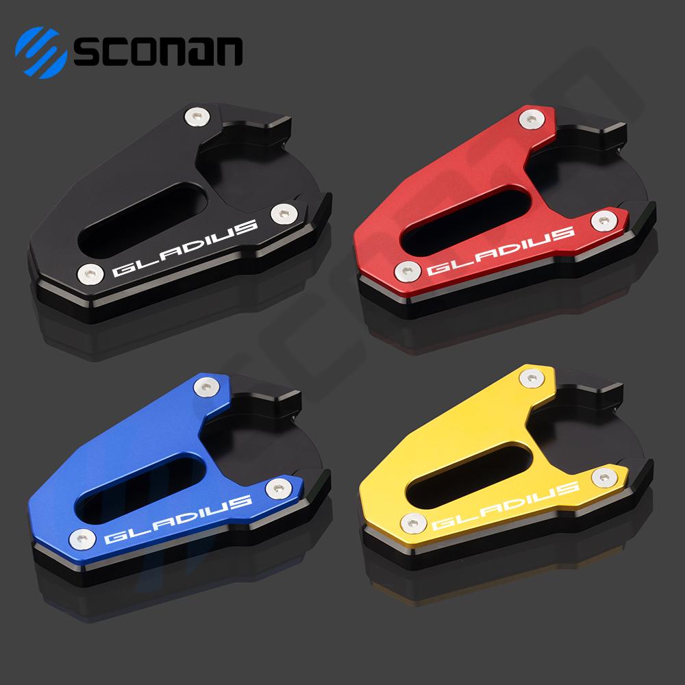 Motorcycle Side Stand Pad Plate Kickstand Enlarger Support Extension Pad For SUZUKI Gladius SFV 650 SFV650 2009 - 2016 2017