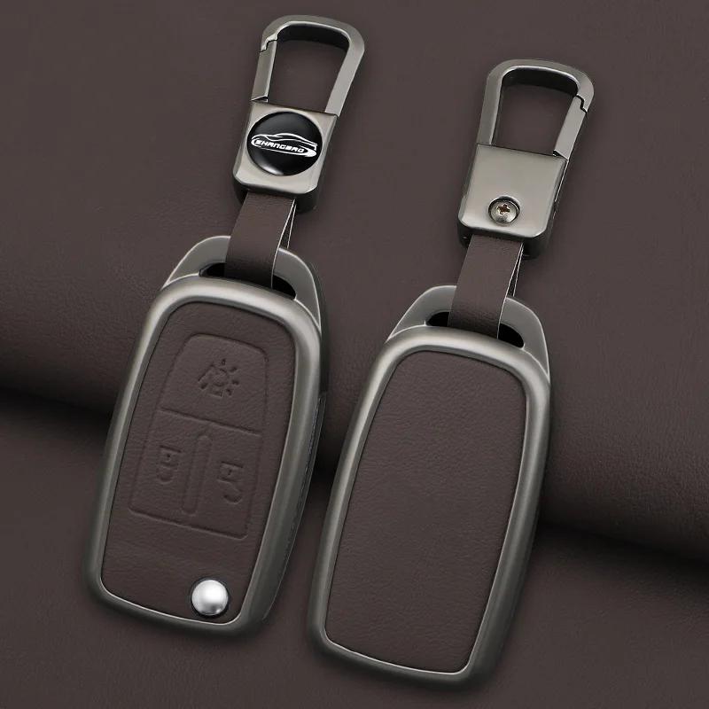 Zinc Alloy 3 Buttons Folding Car Key Cover Protector Case for DAF 106 CF Euro 6 2022 XG XF Flip Remote Keychain Truck Accessorie