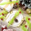 10Pcs Christmas Tree Decorations Picks with Red Ball Xmas Artificial Green Stems Christmas Home Wreath Craft Decoration Supplies