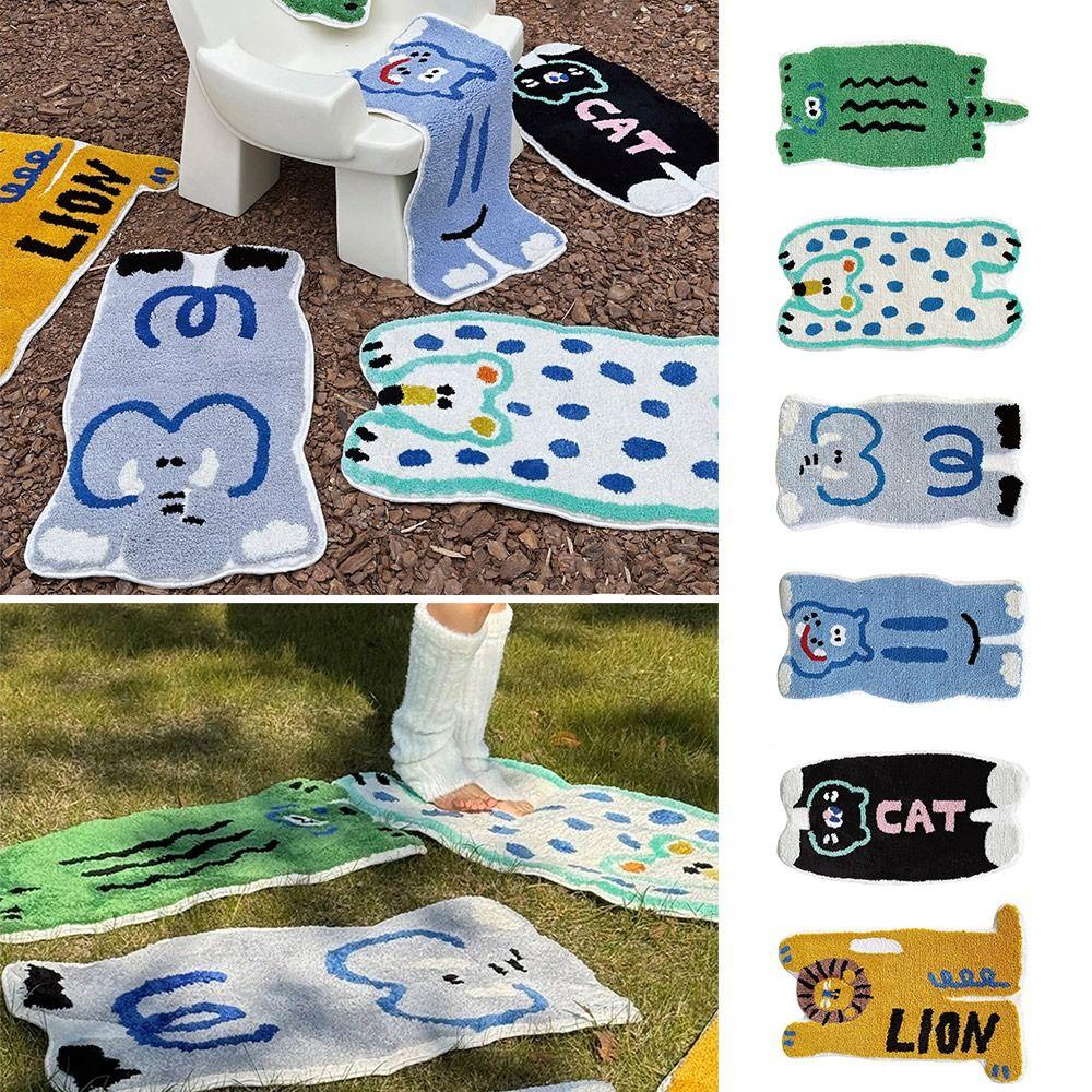 

Animal Pattern Cartoon Carpet Thickened Bath Door Foot Rug New Imitation Cashmere Carpet 4