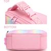 FlowFly Lunch box Insulated Soft Bag Mini Cooler Back to School Thermal Meal Tote Kit for Girls Boys GlitterRainBow