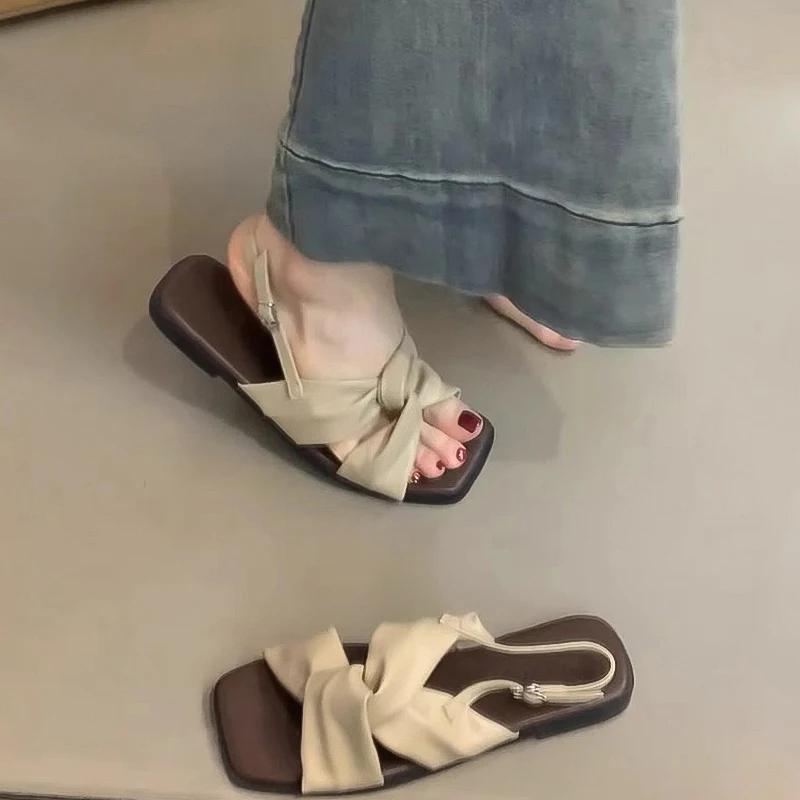 Fashion 2025Summer Women Gladiator Open Toe Sandals Comfort Soft Sole Shoes Ladies Casual Beach Vacation Sandalis