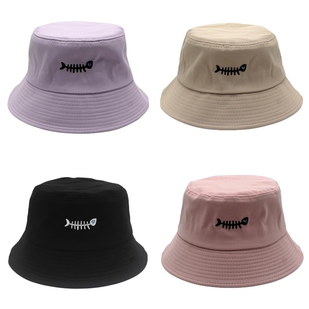 Neutral Fishbone Classic Embroidered Sun Protection Hat For Fashion Outdoor