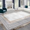 Moderner goldener Luxusteppich Große Wohnzimmerdekoration Heimteppiche Rutschfeste Schlafzimmermatte Anpassbare Couchtisch-Lounge-Teppiche