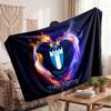 Malmö FF Personalized Fleece Blanket With Football Logo, Custom Name Text Soft Warm Home Throw Blanket