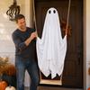 Patio Tree Decorations Halloween Hanging Swing Ghost Decoration, Light Up Large Spooky Creepy Outdoor Figures On A for Outside Garden Yard Porch Decor