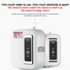 3500W Mini Instant Electric Water Heater Bathroom Kitchen Tankless Hot Water Heater Tap Temperature Display Faucet Shower Set