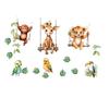 Cartoon Funny Animals Bird Swinging Wall Stickers Kids Room Decoration Mural Art Pvc Posters Home Decals