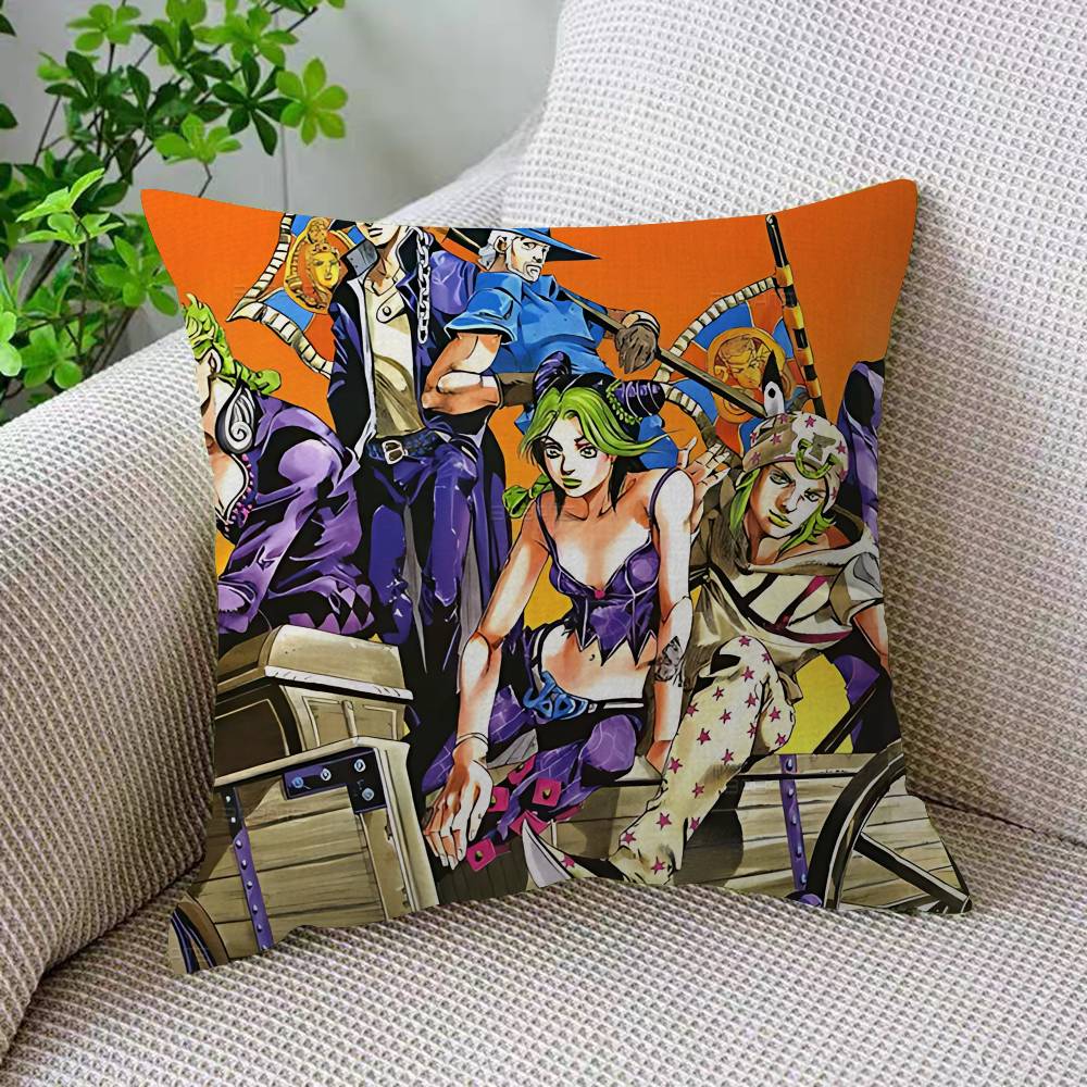 Anime J-JoJo Japan Cushion Cover Pillowcase Upholstery Sofa Throw Pillow Home Decor Pillowcas