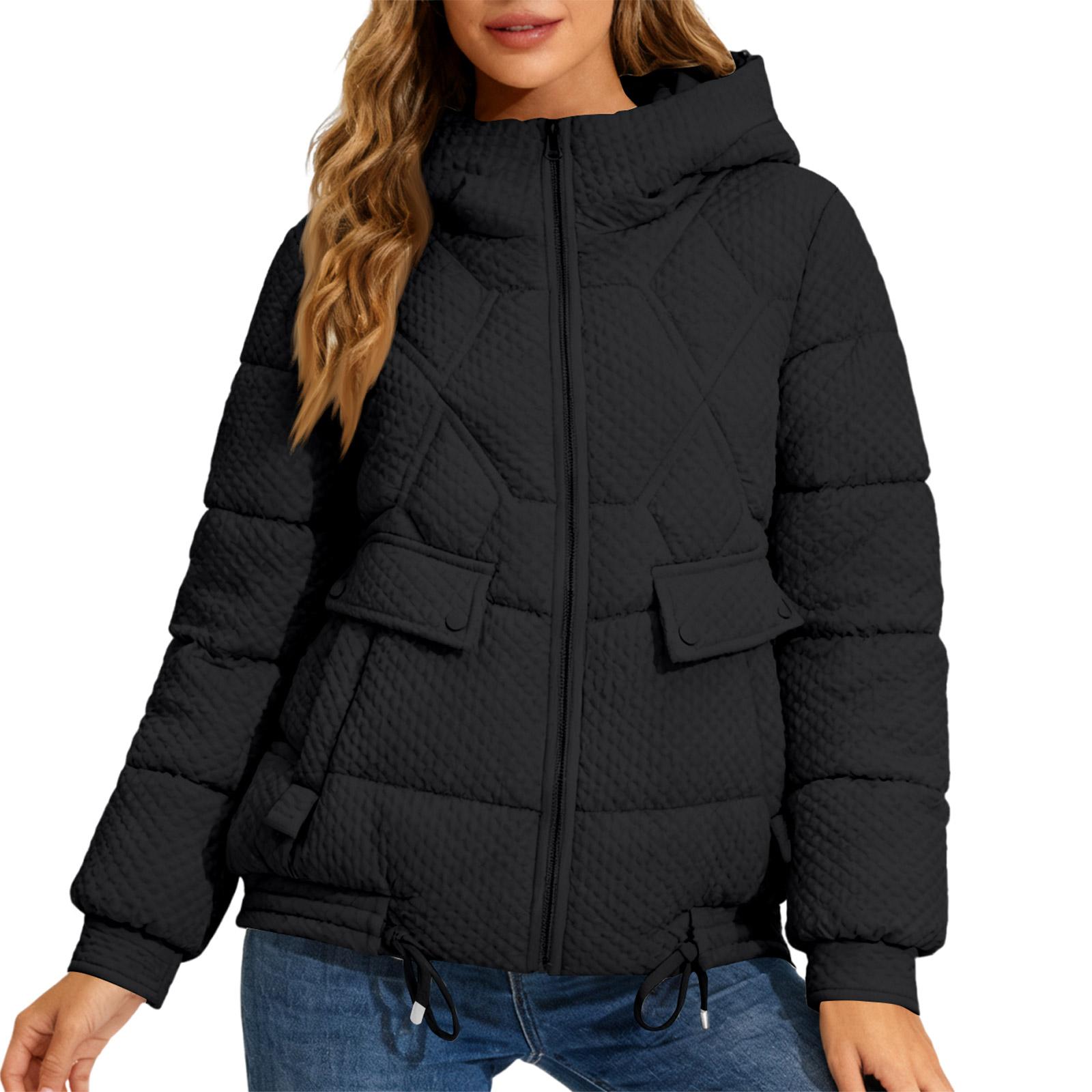 

Women s Winter Warm Cotton Jacket Single Breasted Zipper Jacket L