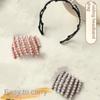 Forsted Retractable Hair Hoop Plastic Portable Hair Band Wash Face Foldable Pearl Headband  Travel