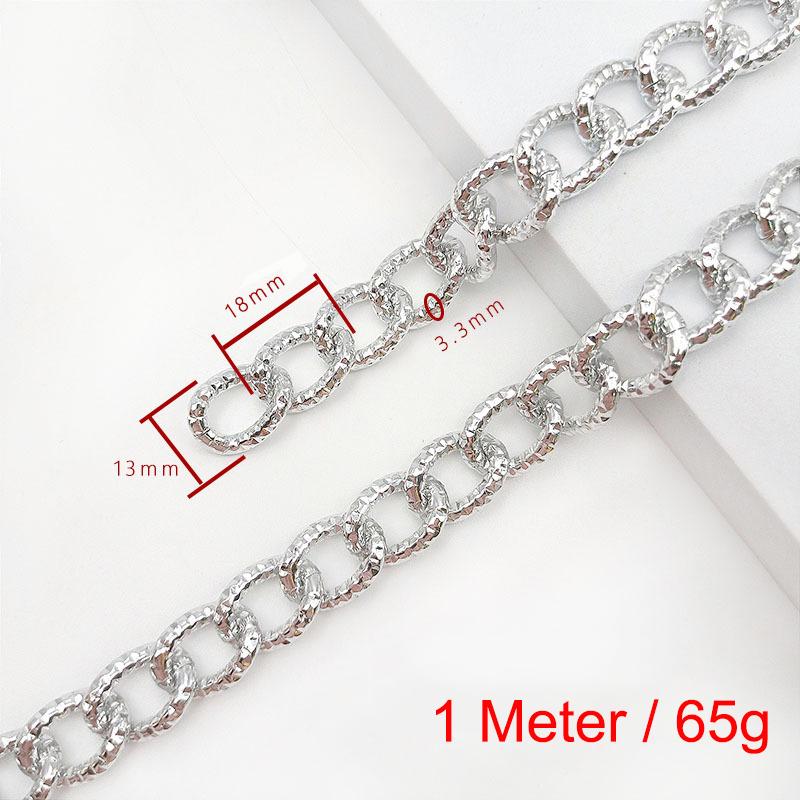 1 Meter Aluminum O-Shaped Twist Double Chain for DIY Necklace Bracelet Jewelry Making Clothing Bag Component Accessory Supplies
