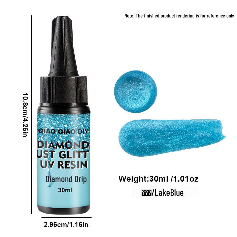24-barevná 30ml diamantová třpytivá UV pryskyřice pro DIY šperky a doplňky