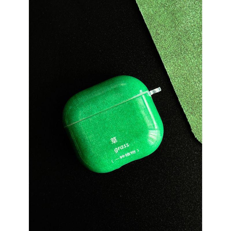 

GREEN CREATIVE Text for Airpodspro Second Generation Protective Case Wireless Bluetooth Headset Airpods3 Creative 4 Stylish 1 Couple Earphone Case Apple AirPods 4