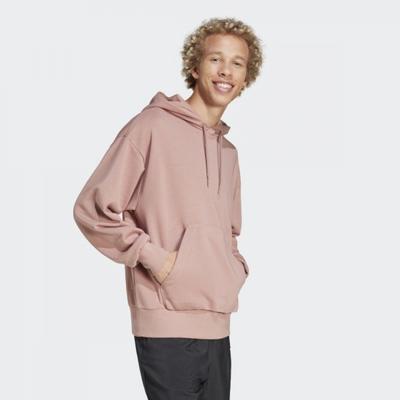 Adidas Unisex Essential Loose Fit 3 Bar Logo French Terry Hoodie Made From Recyclable Materials