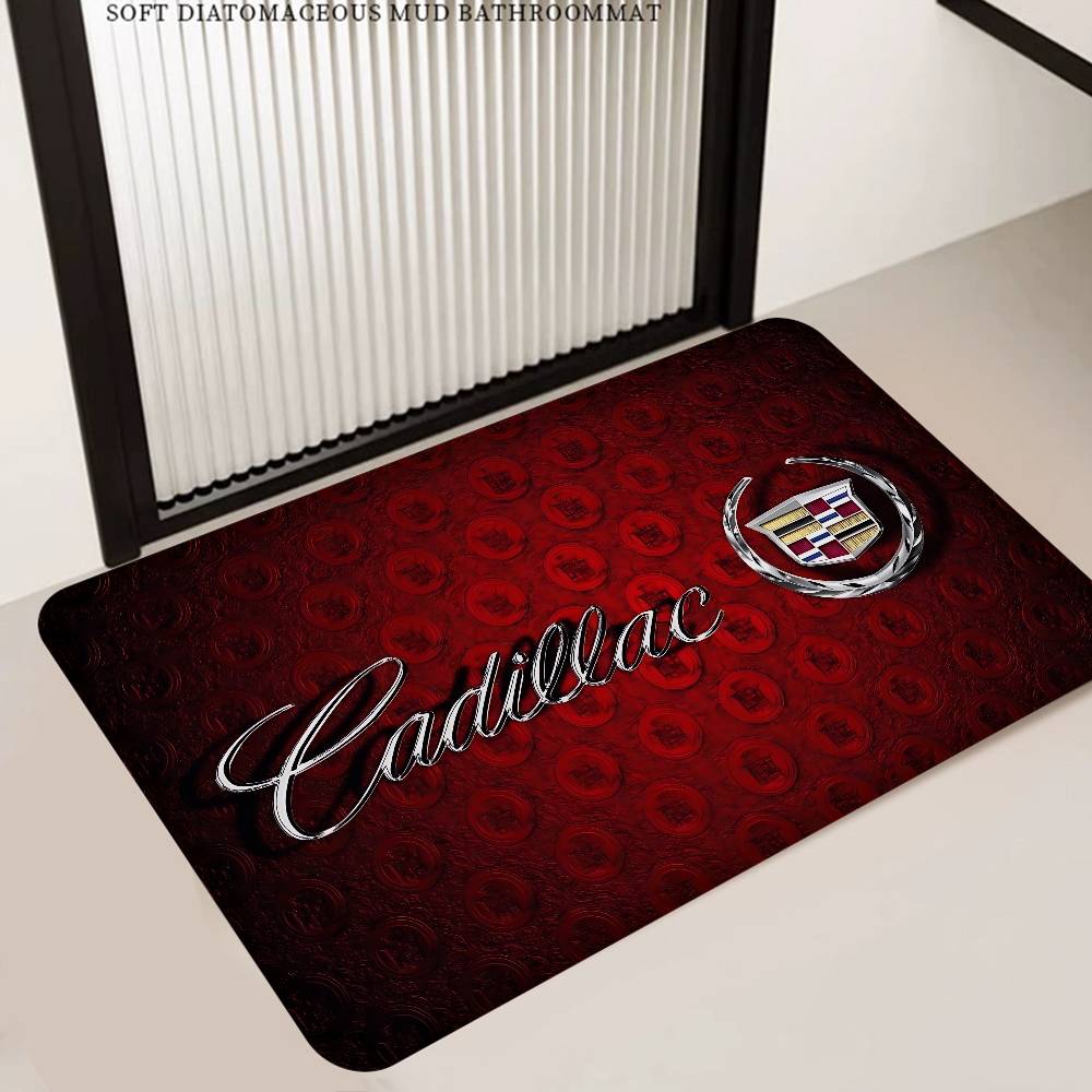AABKH1 C-Cadillac Car Door Mat Washable Non-Slip Living Room Sofa Chairs Area Mat Kitchen Doormat Area Rug