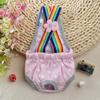Female Dog Sanitary Panties Breathable Strap Type Reusable Washable Pet Diaper Shorts Summer Thin Heat Period for Teddy Dogs