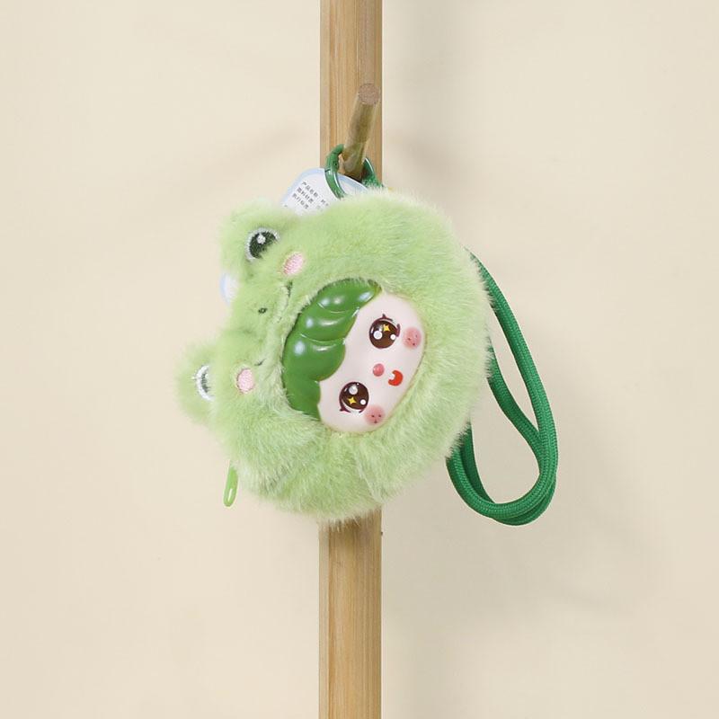 Plush Cartoon Face Keychain With Soft Pp Cotton Filling For Kids And Teens