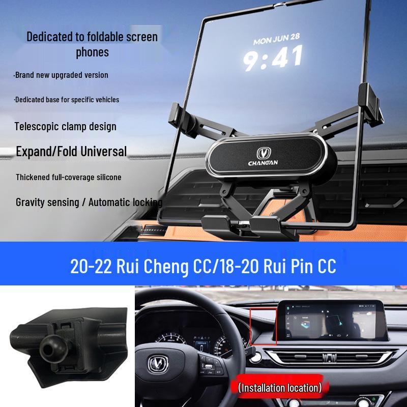 Foldable Mobile Phone Holder for Changan Eado/Deep Blue/Ounuo/CS55/Benben/CS75/Coser/Oshan Vehicles