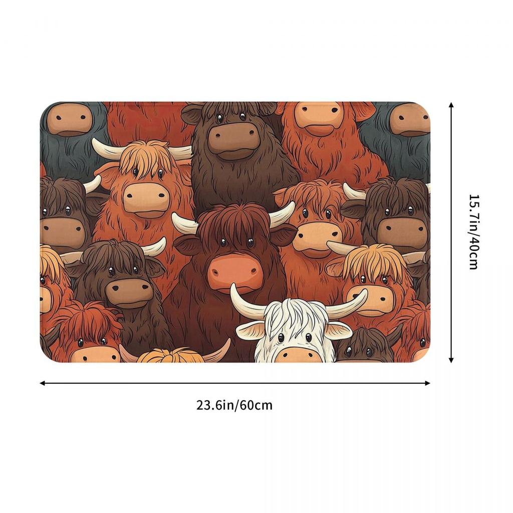 Cute Cow Pattern Doormat Antiwear Carpet Rug Kitchen Entrance Home Floor Mat for Living room Footpad Mats