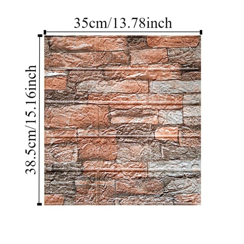 DIY 3D Imitation Brick Wall Stickers Peel and Stick Background Wallpaper  Wallboard Renovation