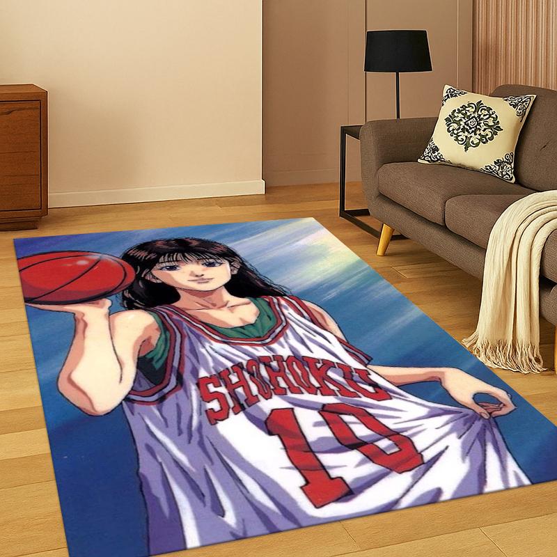 Tappeto Tappetino Anime Basket Slam Dunk a Fumetti per Camera da Letto Soggiorno Divano Sala Giochi Zerbino Decorazioni per la Casa, Tappeto per Area Bambini Antiscivolo