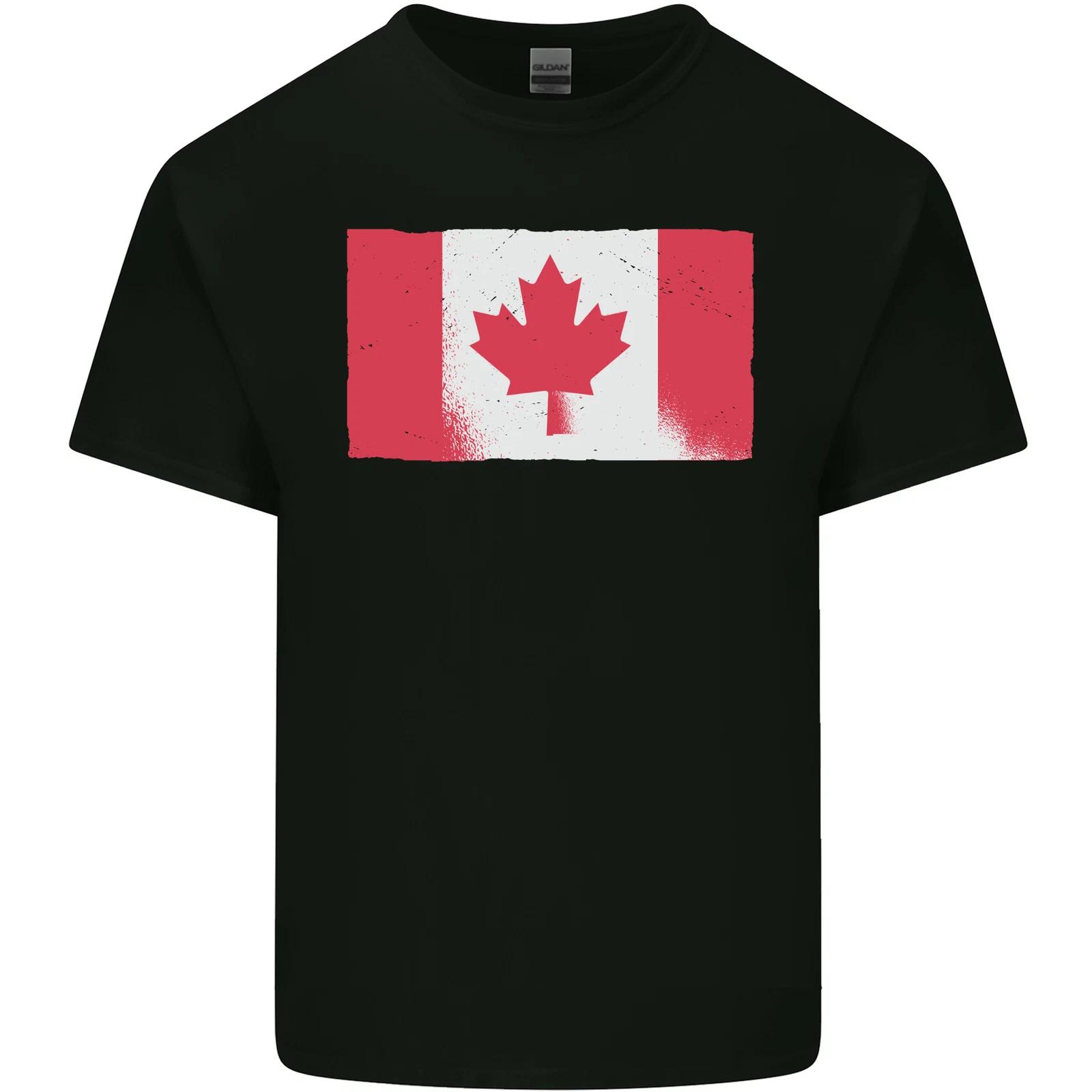 Distressed Canadian Flag Canada Kids T-Shirt Childrens S