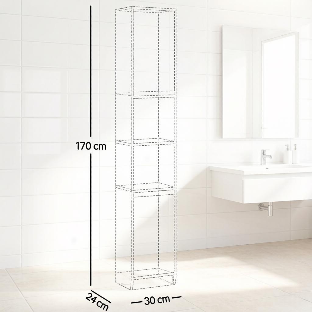 Tall Storage Cabinet, Narrow Bathroom Storage Cabinet, Slim Home Storage Cabinet (only with storage cabinet)