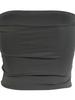 Straplez Tank Top Düz Renk CropTops Kadın Yaz Camiş Rahat Kaşkorse Moda Tüp Kadın Kolsuz Kırpılmış Y2K Giysileri