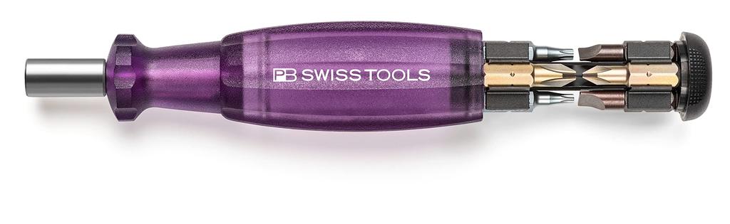 PB Swiss Tools Multicraft C6 Driver Bits, 8-Piece Set, Interchangeable, Insider, Purple (6464.PURPLE)