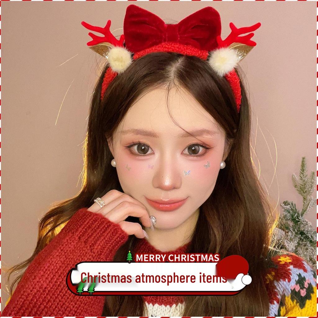 Cute Reindeer Antlers Christmas Headband - Festive Forest Style