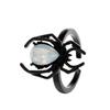 Gothic Spider Rings For Women Men Charm Punk Aesthetic Couple Halloween Jewelry Retro Cool Black Spider Webs Animal Finger Ring
