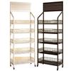 4-Tier Mobile Food Display Shelf