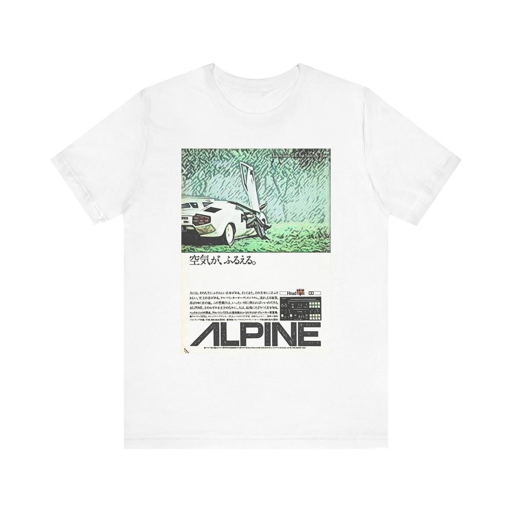 

Alpine Stereo Retro Art Graphic Print Tee Shirt Short Sleeve Crewneck Gift NEW 2XL