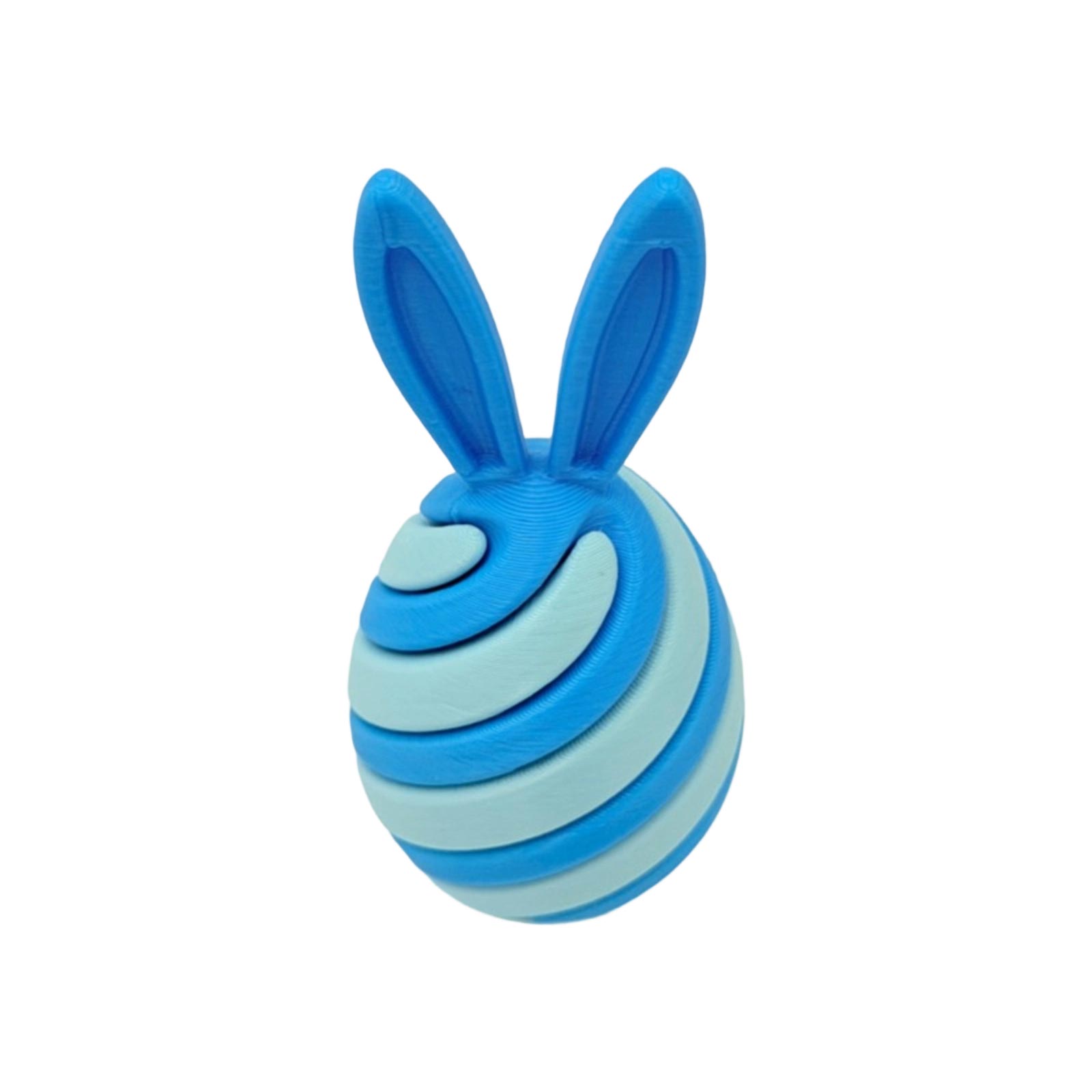 

3D Printed Spiral Fidget Toy Bunny Ear Design Stress Relief Finger Toy 6cm Size Durable Material for Sensory and Focus One Size синий
