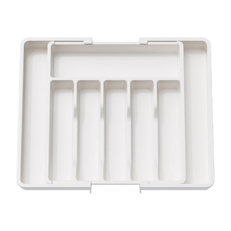 1Pcs Expandable Utensil Tray Silverware Spoon Organizer Drawer Cover Adjustable Cutlery Tray Drawer Organizer
