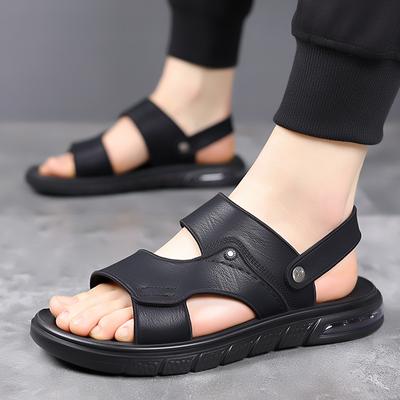 Fashion New Summer Outdoor Leisure Sandals Men's Summer Peep-toe Youth Beach Shoes Dual-use Beach Slippers Non-slip  Coolness Sandal