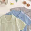 2025 Korean Style Baby & Toddler Ice Silk Knit Summer Top and Pants Set