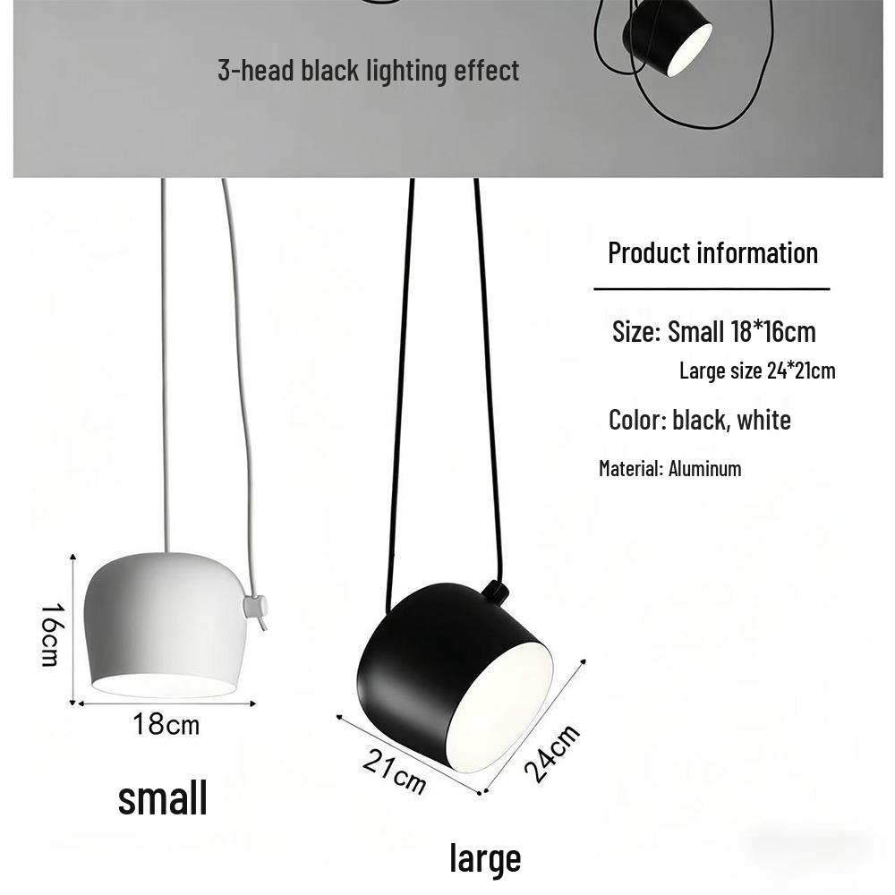 Modern Minimalist Aluminum Pendant Light for Cafes, Restaurants, and Boutiques