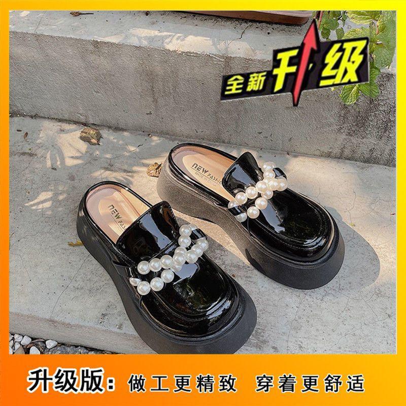 Baotou half slippers women's wear 2025 new fashion versatile Korean version platform Internet celebrities ins muffin shoes summer tide
