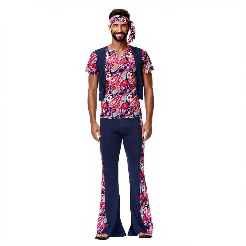 Halloween Costumes Men and Women Ancient Hippie Dance Costumes Nightclub Bar Party Stage Costumes