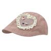 Korean Niche Design Soft Brim Lace Love Sticker Embroidered Forward Hat Spring And Summer Thin Breathable Short Brim Newsboy Cap