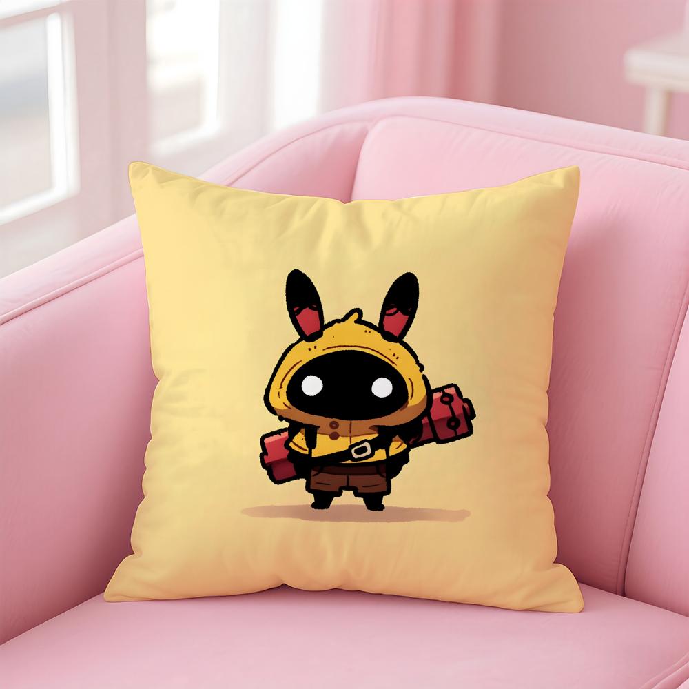 

Cute Rabbit Dresses Art Cushion Cover Linen Pillowcase Cover Soft Decor for Sofa Home Room 30X30cm