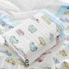 Cartoon Baby Blankets Summer Newborn 6 Layers Thicken Soft Cotton Muslin Swaddle Wrap Stuff Infant Boys Girls Blanket 110*110CM
