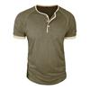 Men’s Slim Fit Lightweight Breathable Raglan Sleeve Henley Neck Short Sleeve Athletic Casual Shirt Top